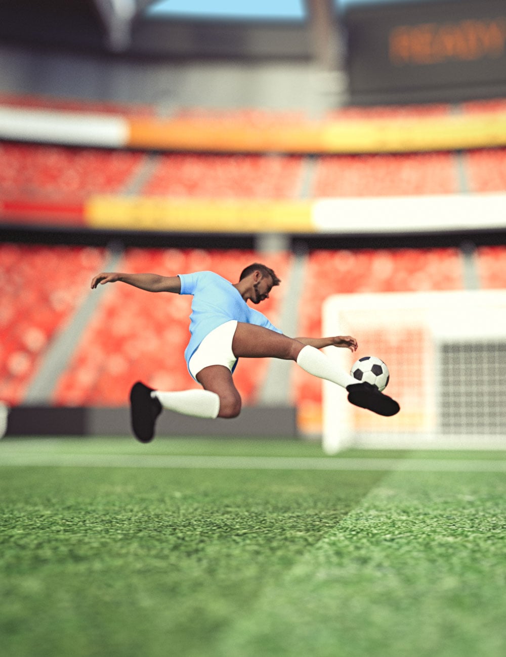 GNBD Soccer Player Poses and Fan Expressions for Genesis 9 by: Giko, 3D Models by Daz 3D