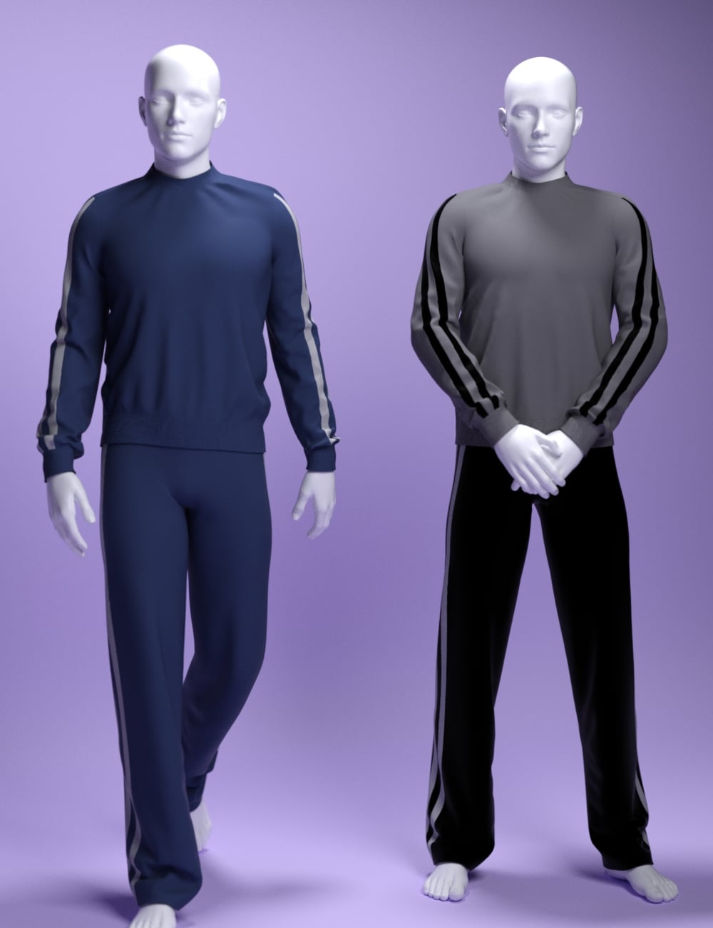 dforce MS Urban Comfort Outfit for Genesis 9 and 8 Male by: MavisSky, 3D Models by Daz 3D