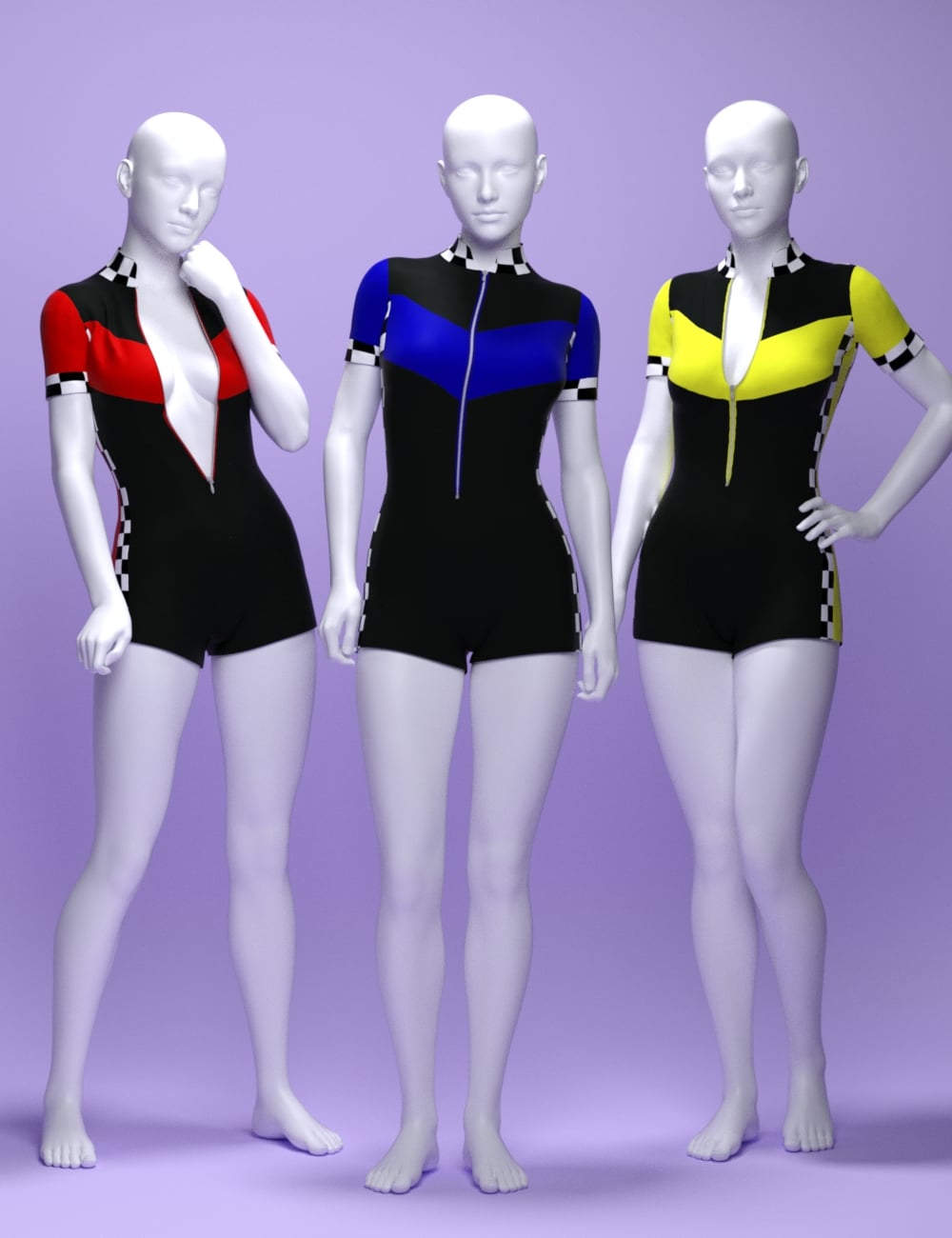 dforce MS Velocity Zip Suit for Genesis 9 and 8 Female by: MavisSky, 3D Models by Daz 3D