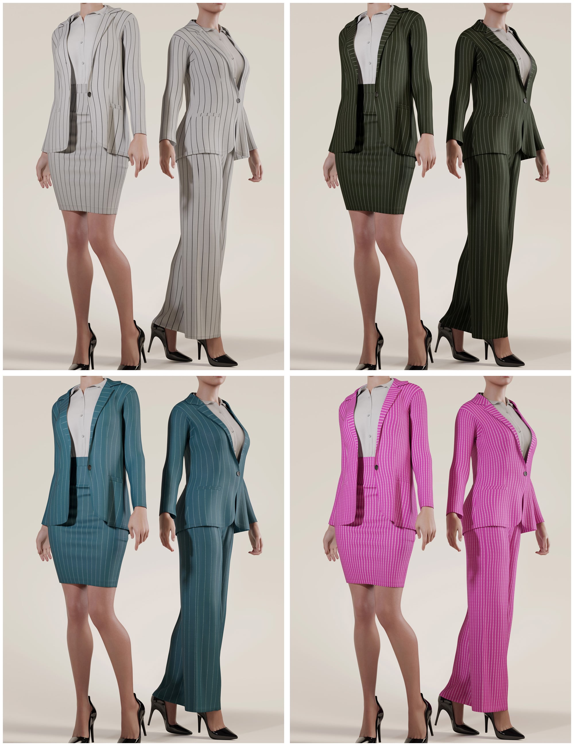 Textures Addon for dForce 9-in-1 Office Hour Wardrobe by: outoftouch, 3D Models by Daz 3D