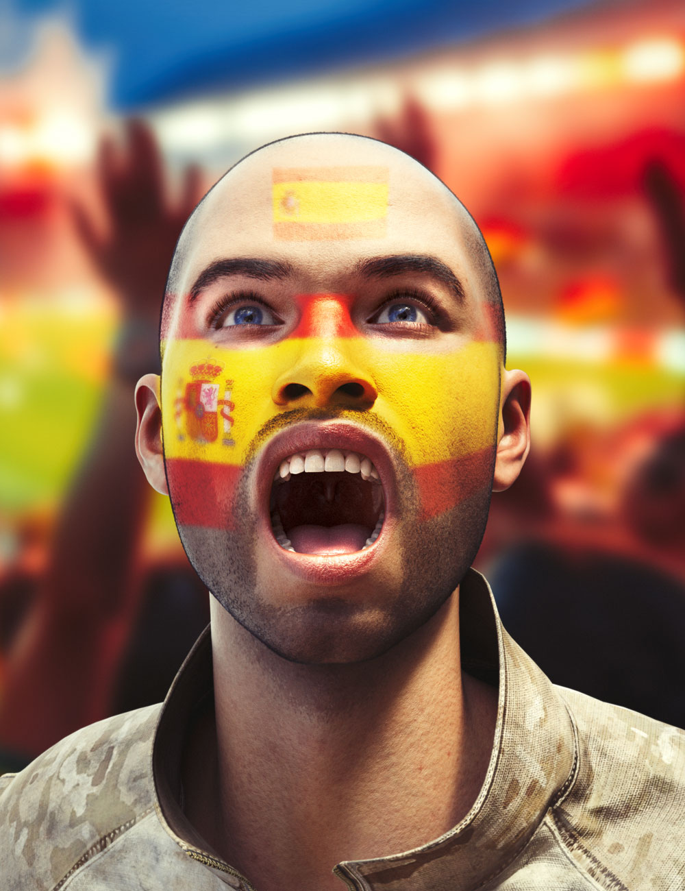 GNBD World Cup Fans Flag Paint Mockups by: Giko, 3D Models by Daz 3D