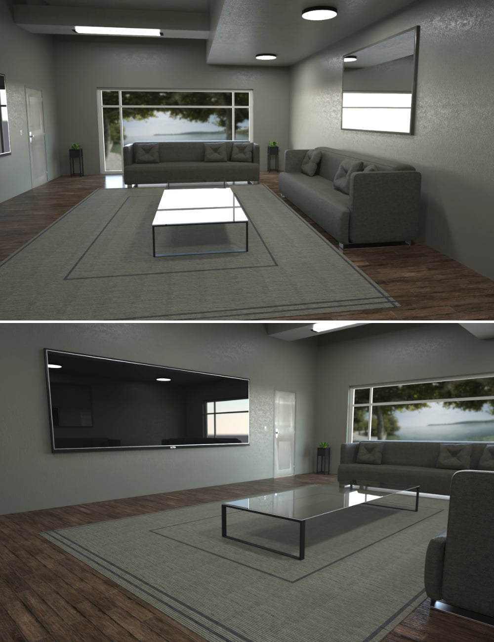 Condo Room Interior by: DigiWorker3D, 3D Models by Daz 3D