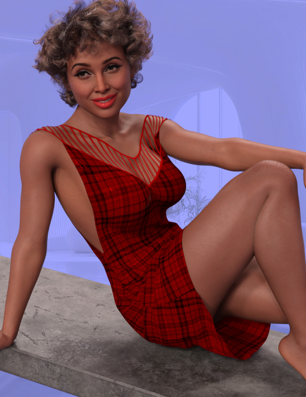 DNA Enna dForce Cocktail Dress for Genesis 9 by: Donnena, 3D Models by Daz 3D