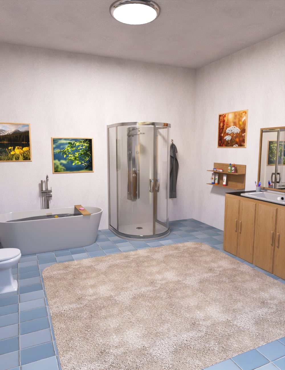 AP Modular House Bathroom by: AcharyaPolina, 3D Models by Daz 3D