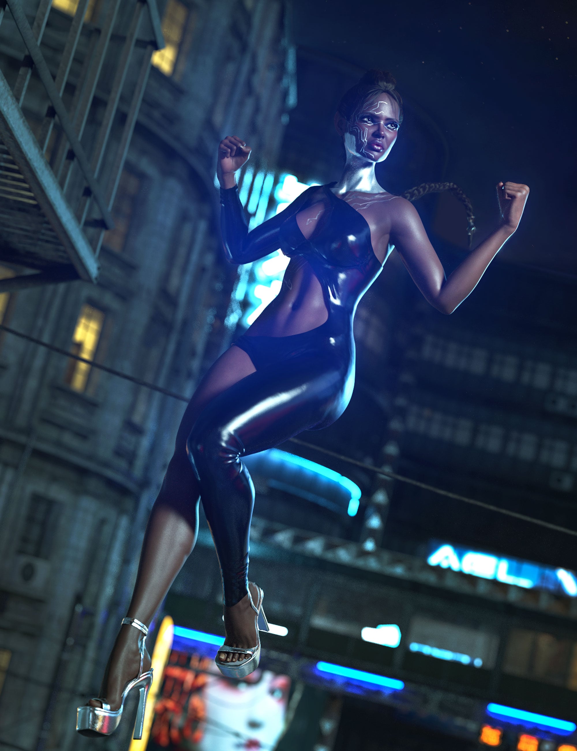 Force Unleashed Poses For Genesis 9 Feminine by: 3D SugarCosmoXpressionFriendship Studio, 3D Models by Daz 3D