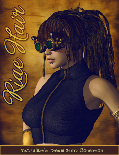 Riae Hair Riae Hair by: LesthatVal3dart, 3D Models by Daz 3D