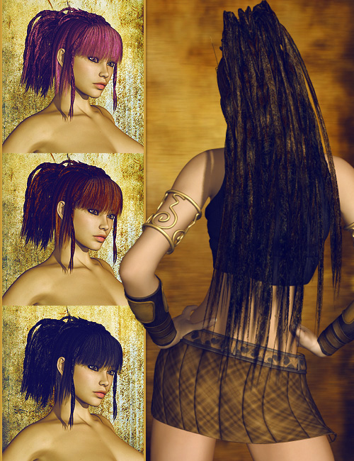 Riae Hair by: LesthatVal3dart, 3D Models by Daz 3D