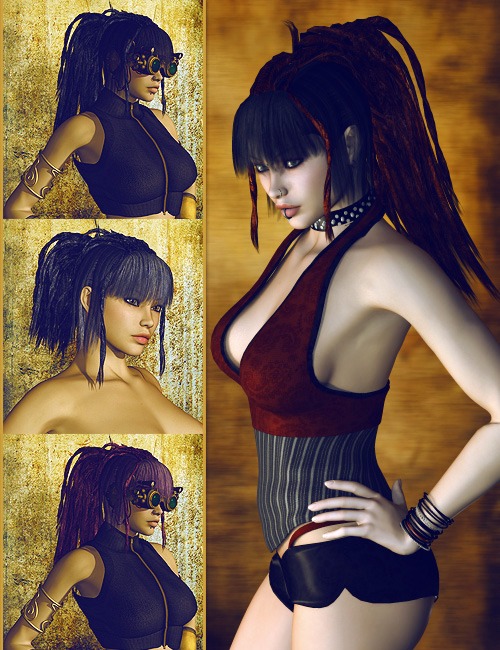 Riae Hair Riae Hair by: LesthatVal3dart, 3D Models by Daz 3D