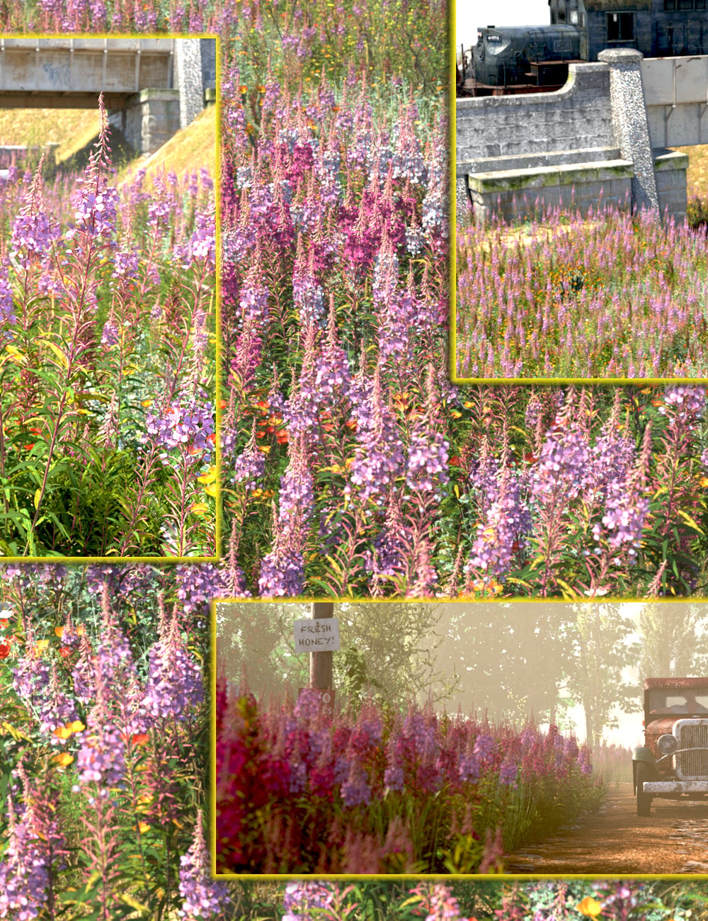 Wild Flowers - Fire Weed by: MartinJFrost, 3D Models by Daz 3D