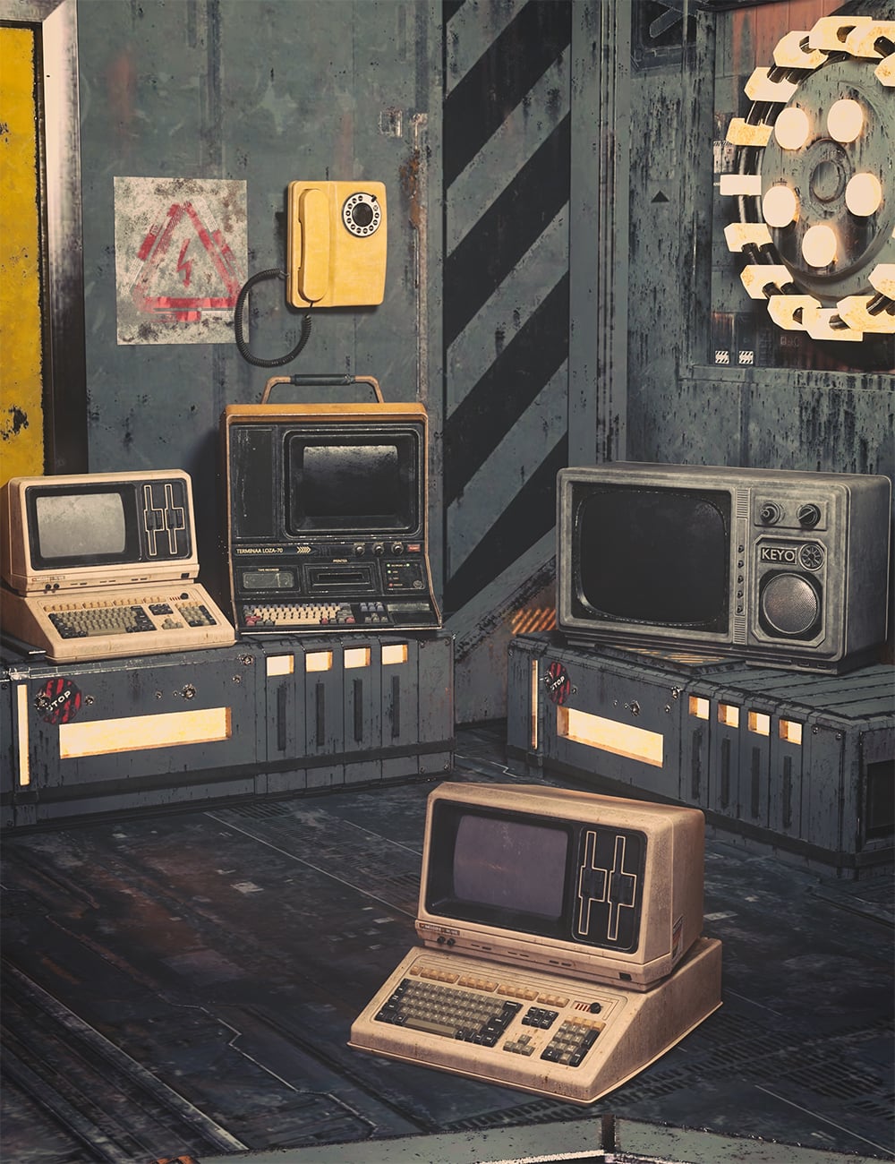 Retro Tech by: Feng, 3D Models by Daz 3D