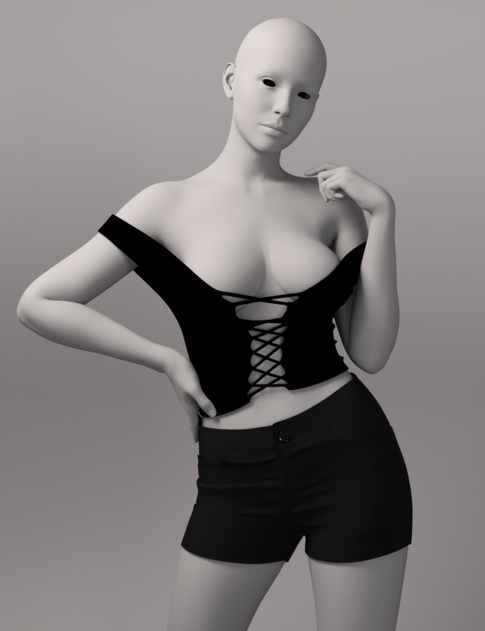 EG YEVA Charming Set and Halter Neck Dress for Genesis 9 Bundle by: Ergou, 3D Models by Daz 3D