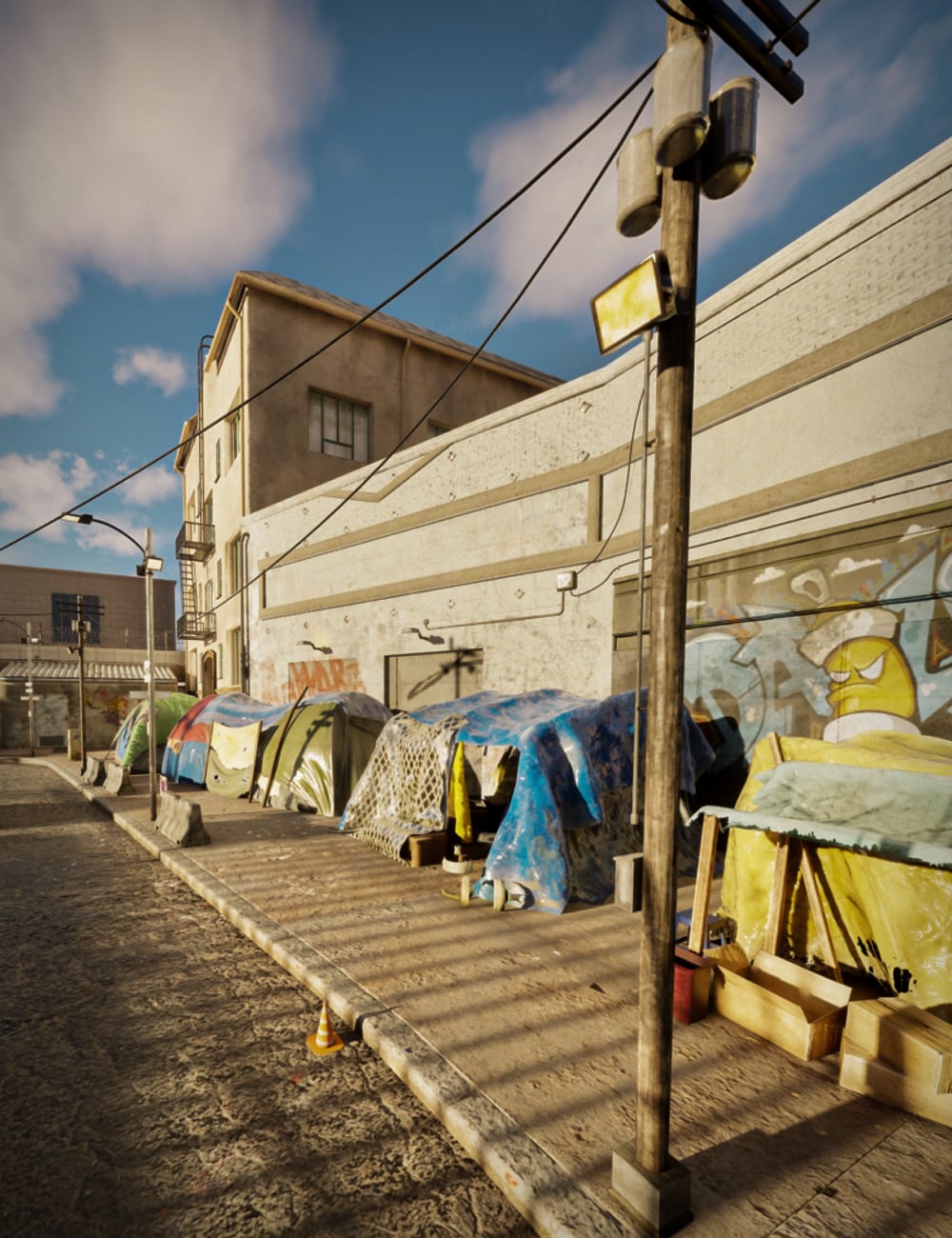 XI Destitute Street by: Xivon, 3D Models by Daz 3D