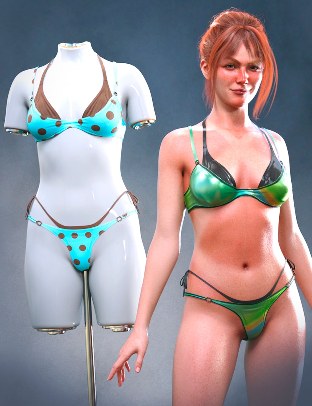 LA Layered Bikini for Genesis 8 and 9 Female by: Laia, 3D Models by Daz 3D