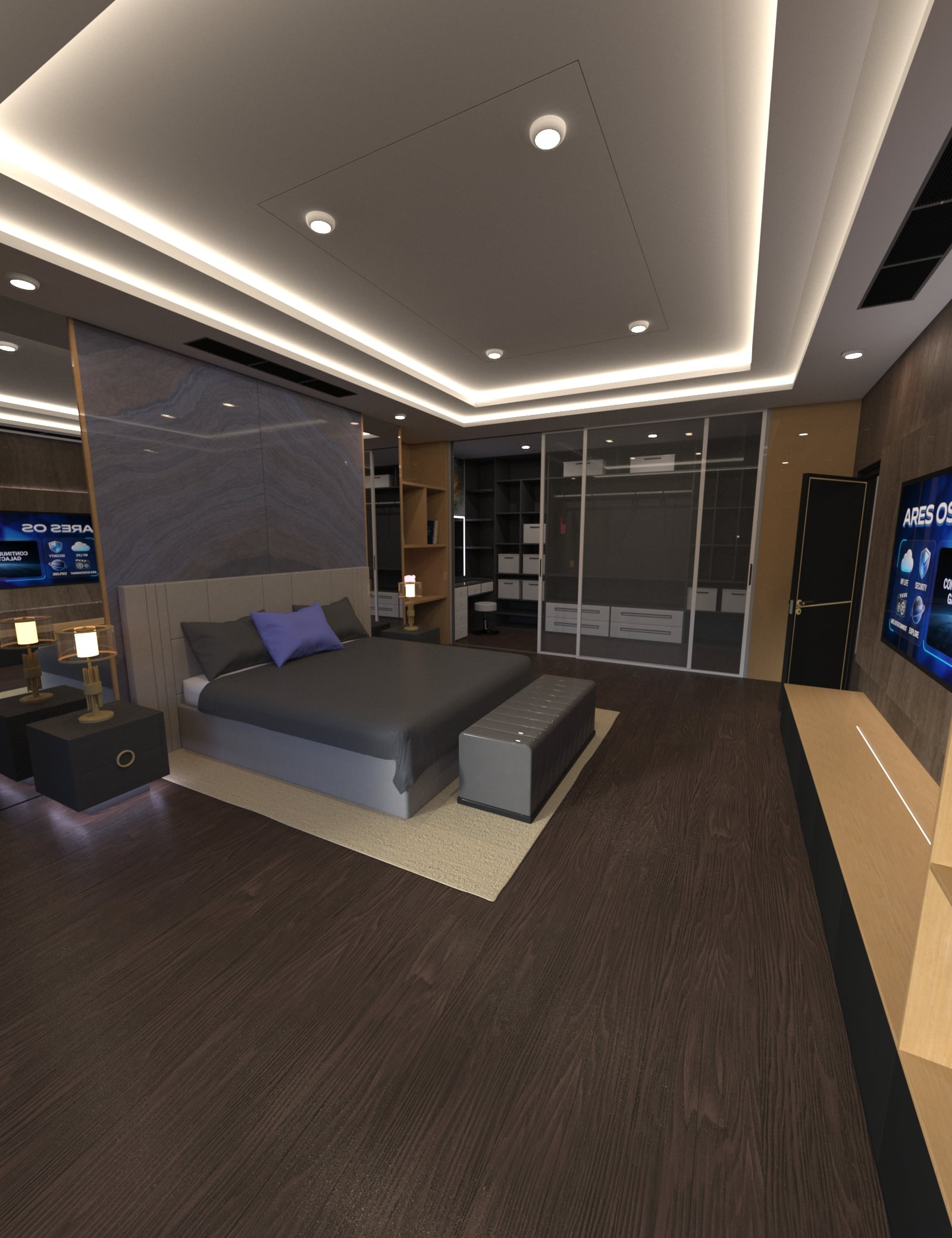 ARES Penthouse: Entrance and Bedroom by: ARES, 3D Models by Daz 3D