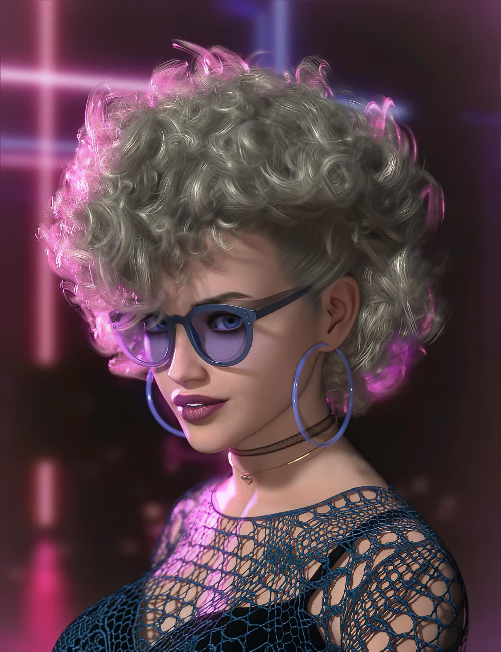 New Wave Curls Hair for Genesis 9 by: Soto, 3D Models by Daz 3D