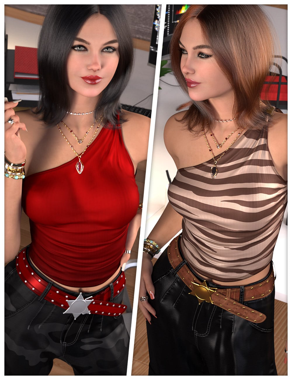 Fashionable Textures for dForce SU Fashion Workwear Outfit by: ShanasSoulmate, 3D Models by Daz 3D