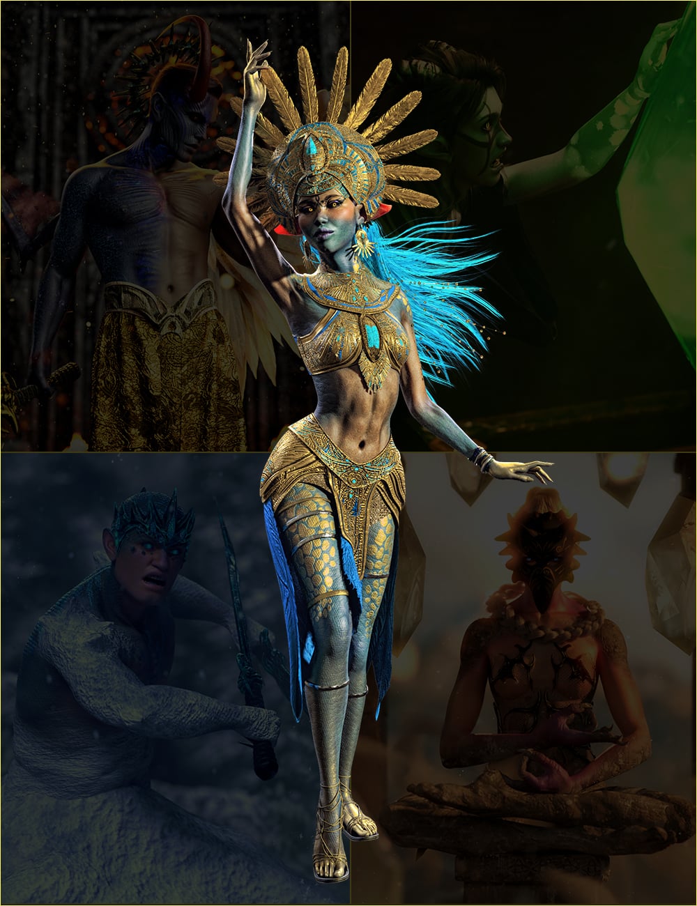 FPE Skin Transitions for Genesis 9 by: FenixPhoenixEsid, 3D Models by Daz 3D