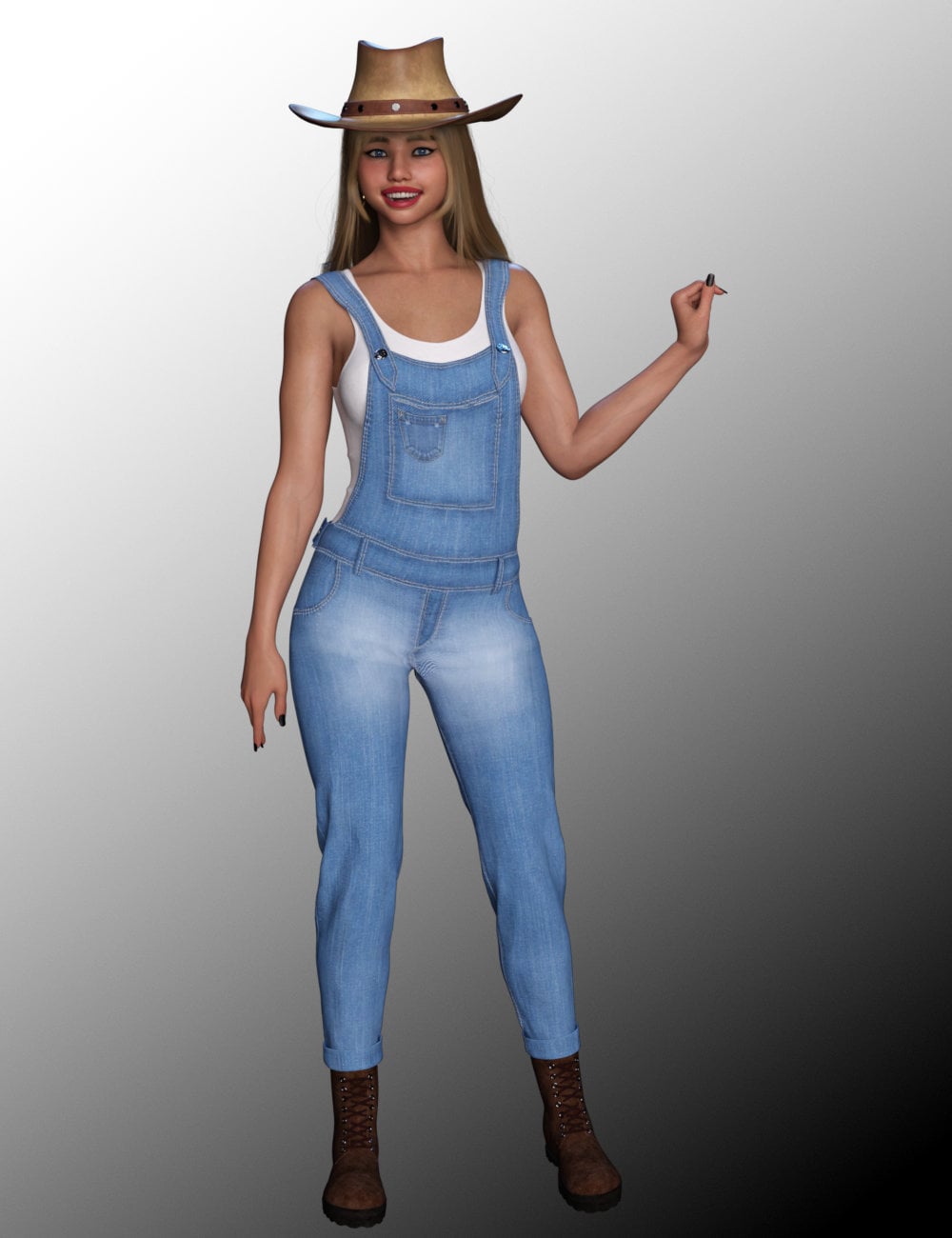 FG Farmer Worker Outfit for Genesis 9 by: IronmanFugazi1968, 3D Models by Daz 3D