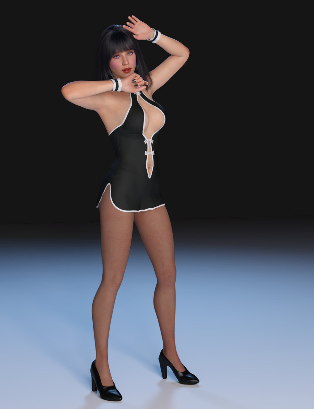 FG Fancy Maid Outfit for Genesis 9 by: IronmanFugazi1968, 3D Models by Daz 3D