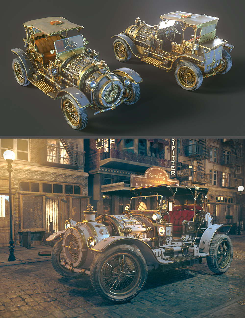 Polish Steampunk Vehicle by: Polish, 3D Models by Daz 3D