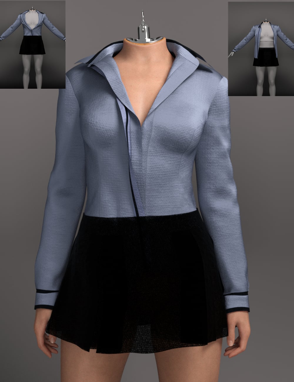 dForce EG Business Suit for Genesis 9 by: Ergou, 3D Models by Daz 3D