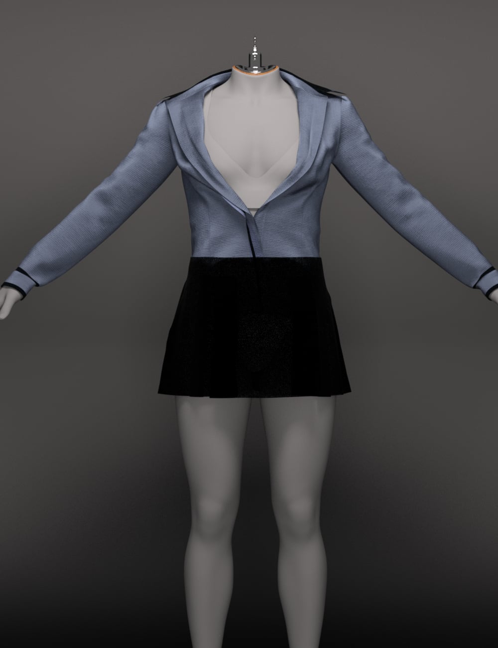 dForce EG Beautiful Short Skirt And Business Suit for Genesis 9 Bundle by: Ergou, 3D Models by Daz 3D