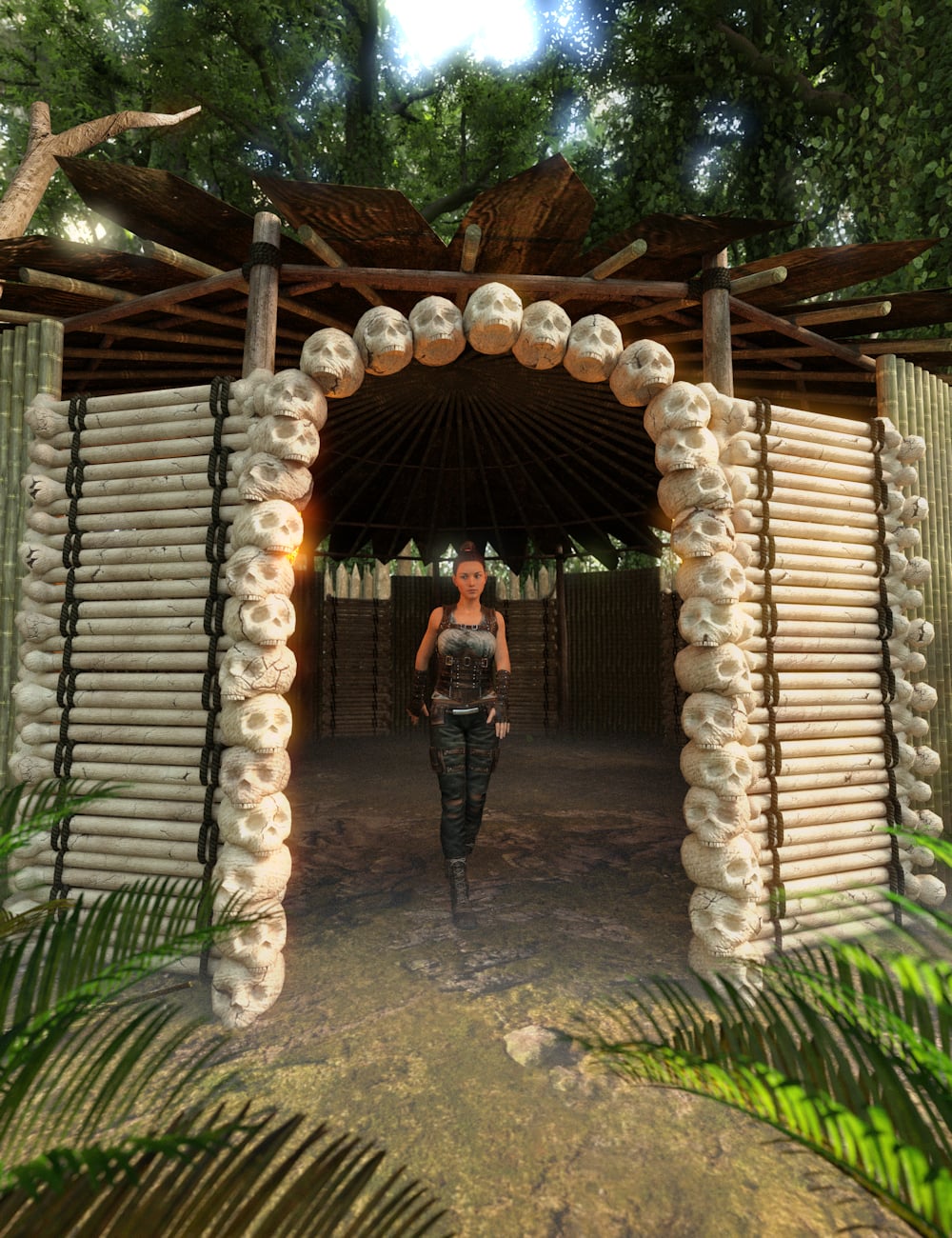 Jungle Shaman Huts 1 by: Enterables, 3D Models by Daz 3D