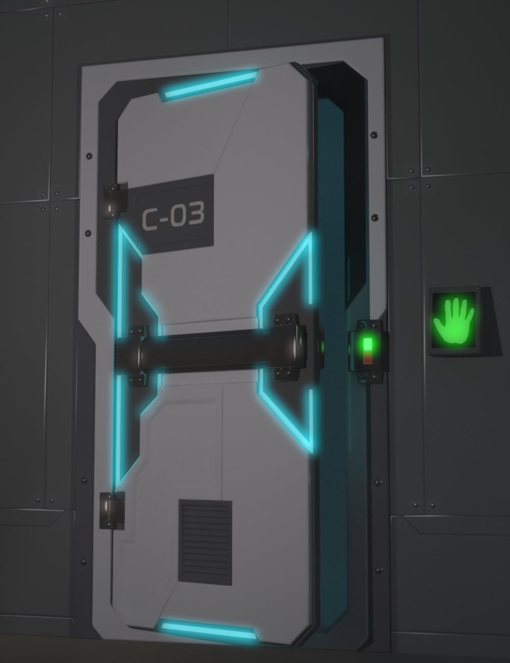 Modular Sci-Fi Doors Vol.1 by: JSchaper, 3D Models by Daz 3D
