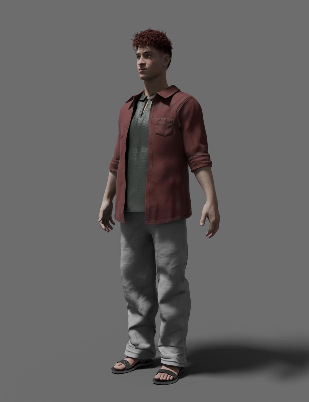 MPLX Phillip for Genesis 9-GLB by: Multiplex, 3D Models by Daz 3D
