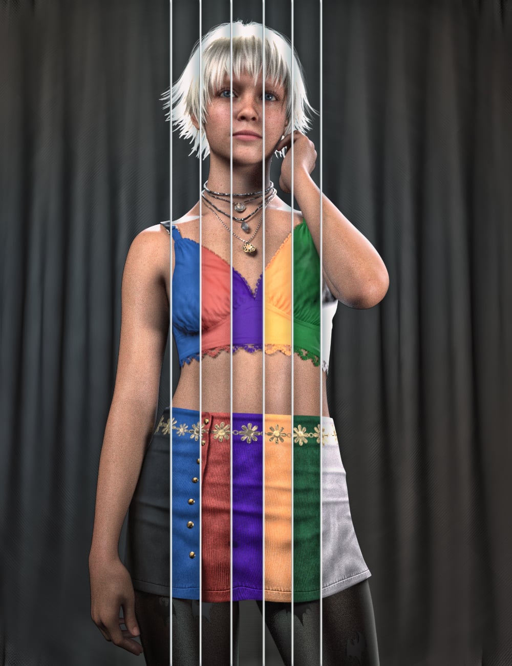 dForce KuJ Fae Grunge Reverie Set Texture Add-On by: Kujira, 3D Models by Daz 3D