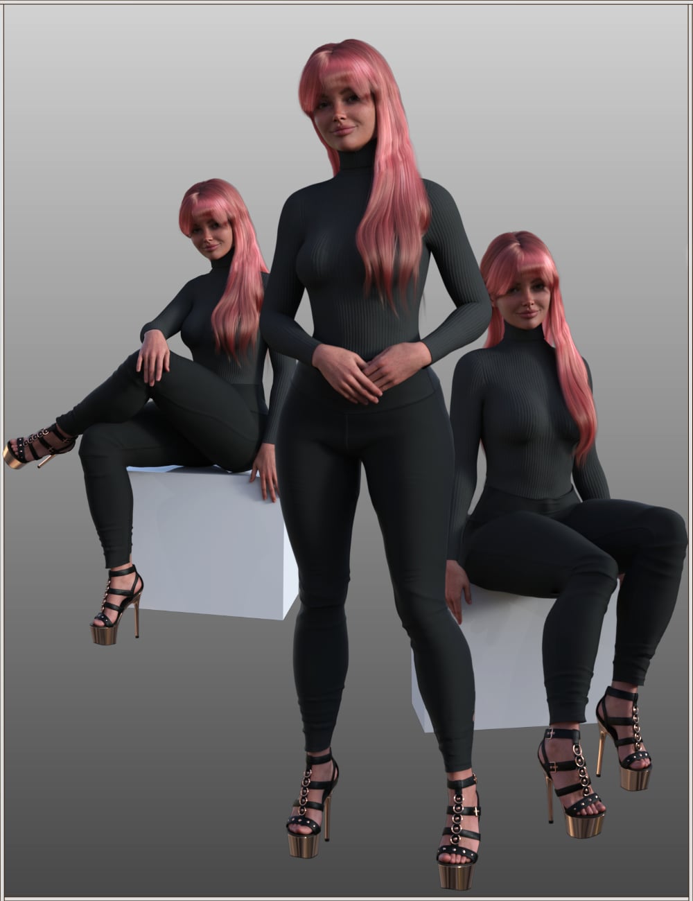 FG Modern Gothic Poses for Genesis 9 Feminine by: IronmanFugazi1968, 3D Models by Daz 3D