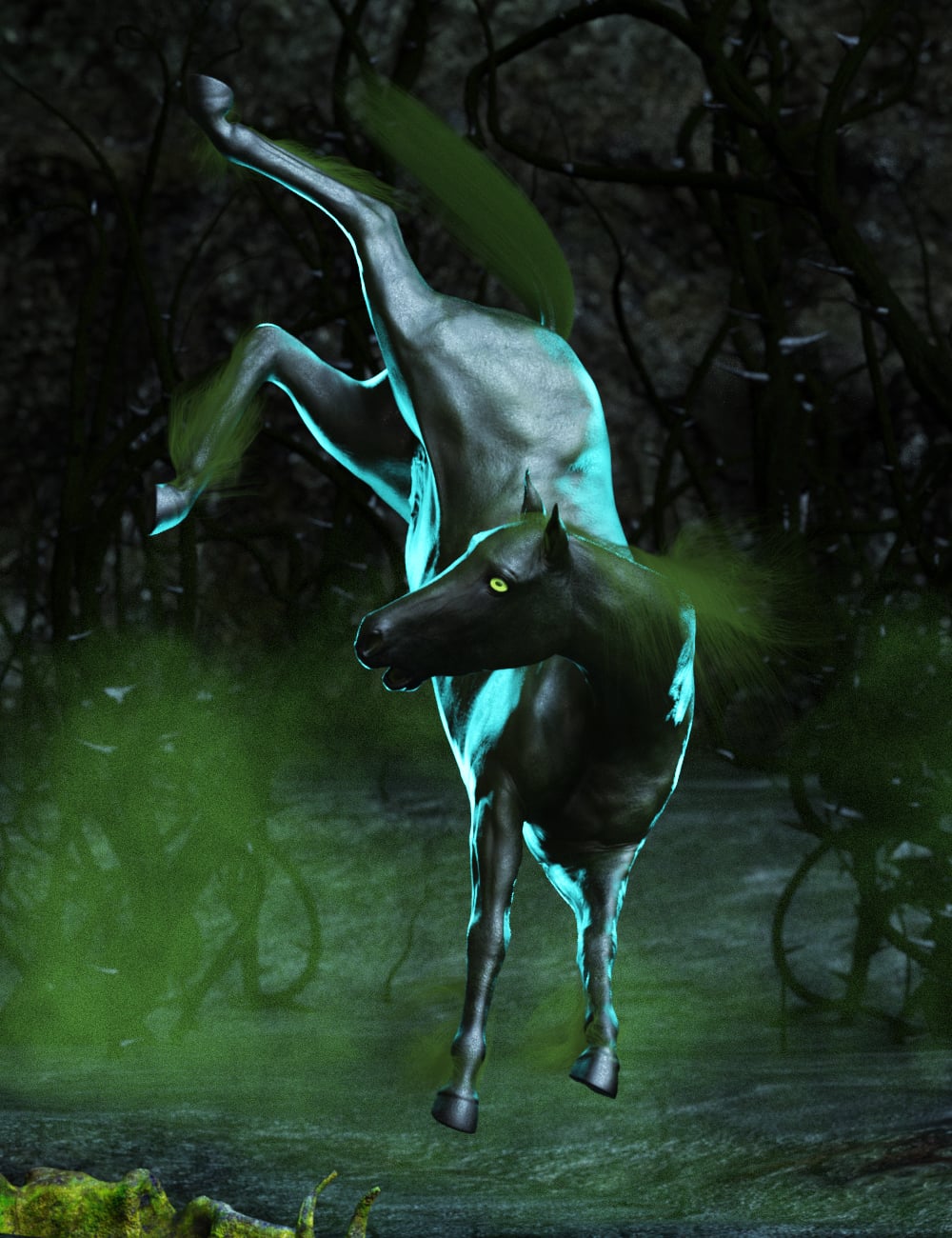 Kelpies Poses for Horse 3 by: Ensary, 3D Models by Daz 3D