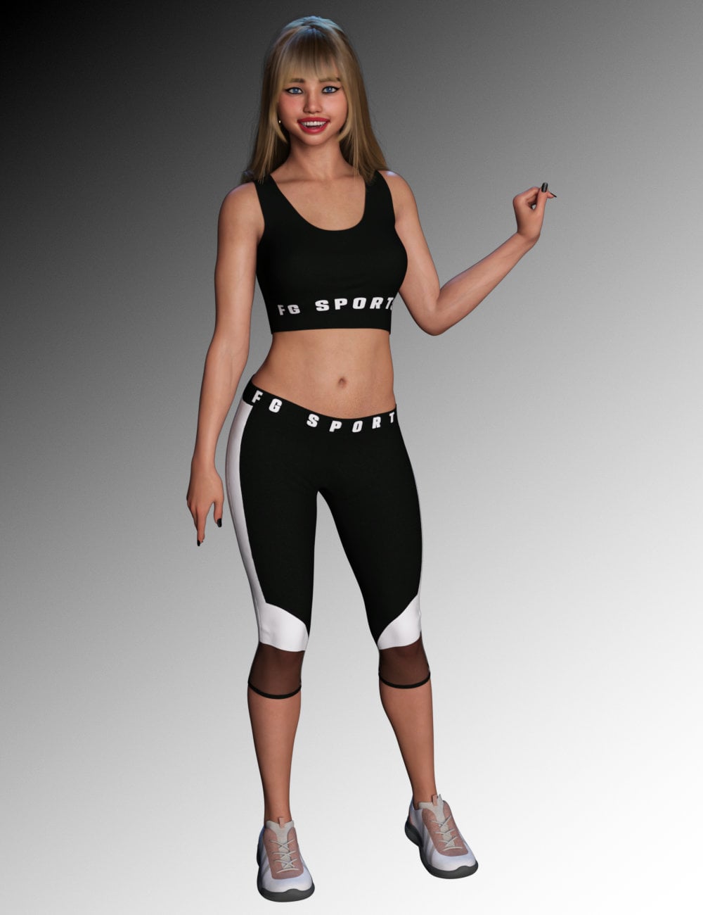 FG Women Training Outfit for Genesis 9 by: IronmanFugazi1968, 3D Models by Daz 3D