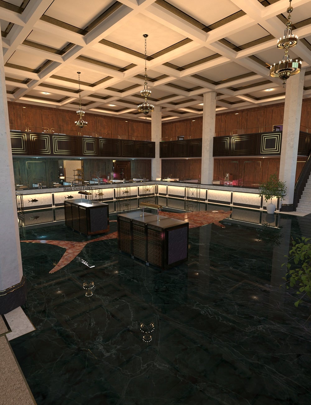 PW Bank Gold Fish by: PW Productions, 3D Models by Daz 3D