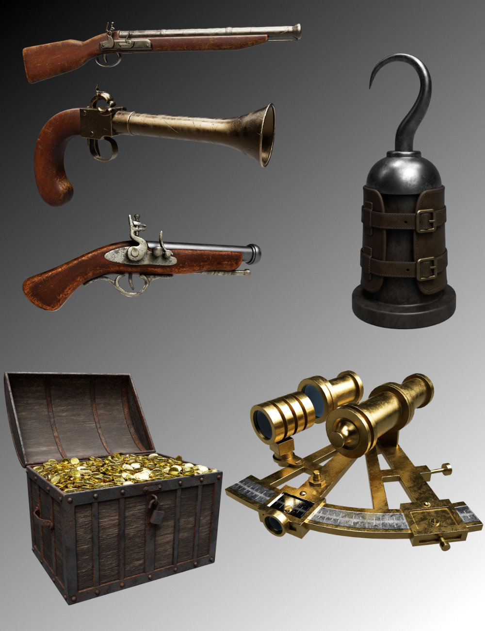 FG Pirate Props by: IronmanFugazi1968, 3D Models by Daz 3D