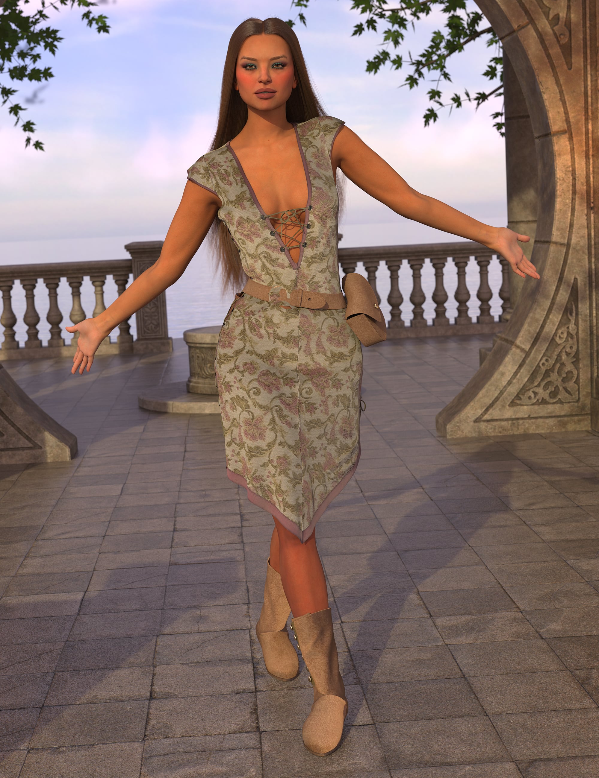 InStyle - dForce Crossroads Outfit Texture Add-On by: valkyrieAnagord, 3D Models by Daz 3D