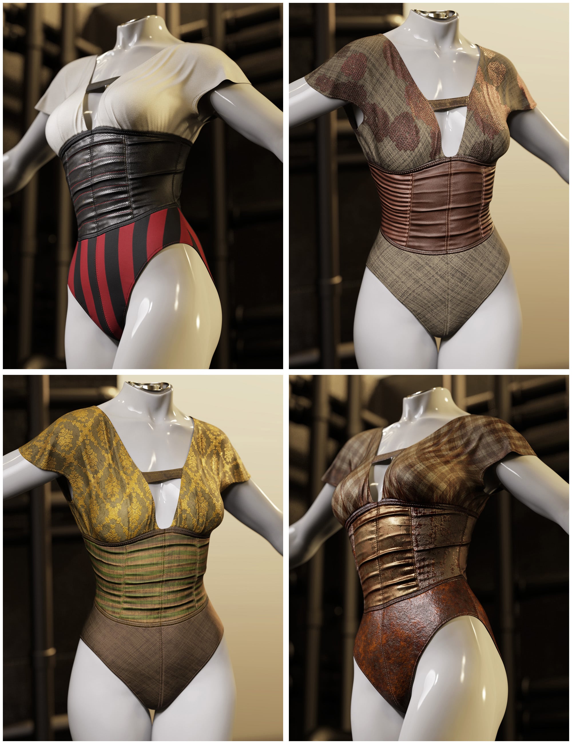 Fantasy Textures Add-On for Fantasy Corset Leotard by: outoftouch, 3D Models by Daz 3D
