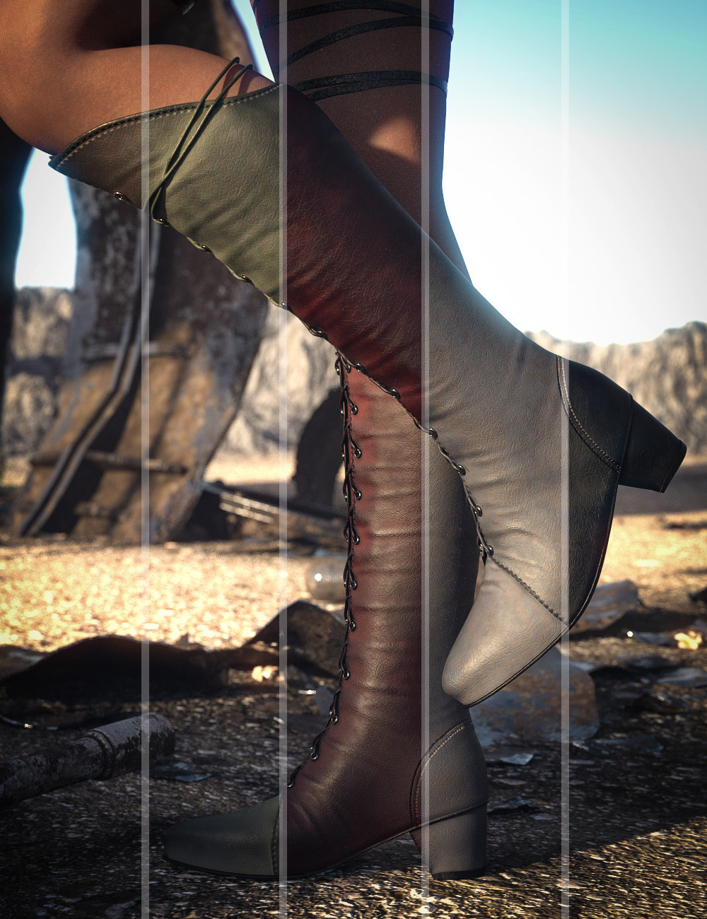 CB Narel Boots Leather Texture Expansion by: CynderBlue, 3D Models by Daz 3D