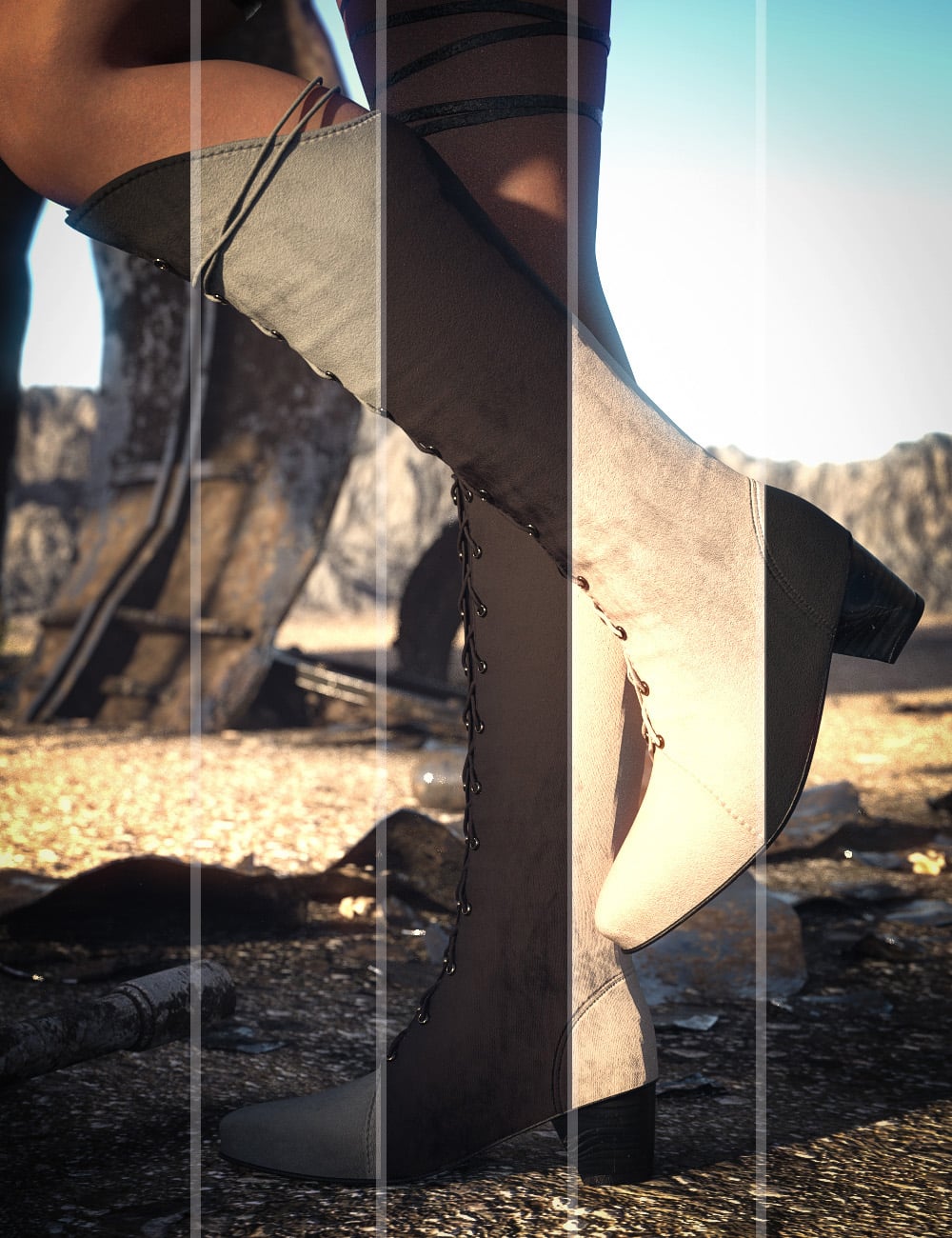 CB Narel Boots Suede Texture Expansion by: CynderBlue, 3D Models by Daz 3D