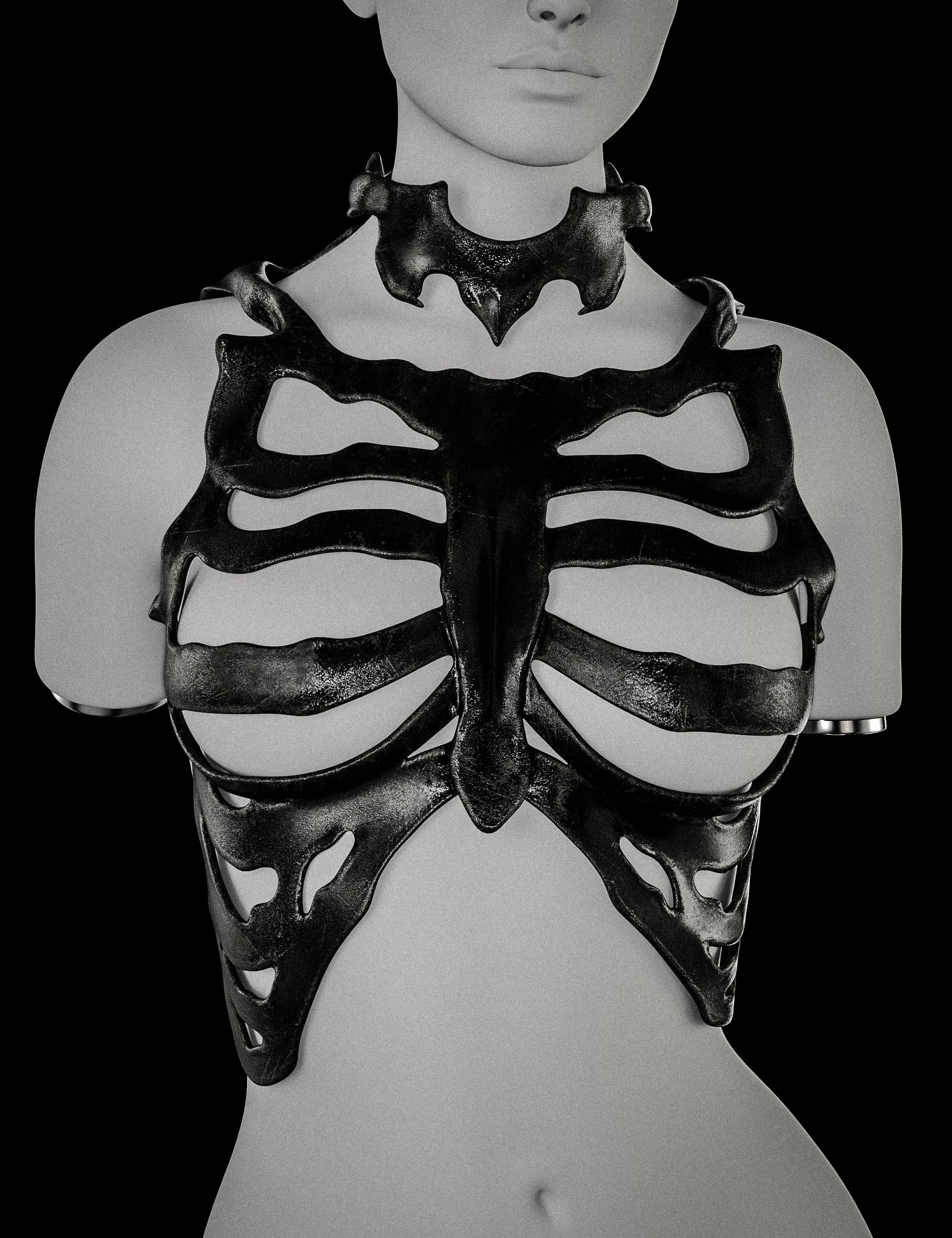 BW Spine Exo Accessory For Genesis 9 and 8, 8.1 Female by: Beautyworks, 3D Models by Daz 3D