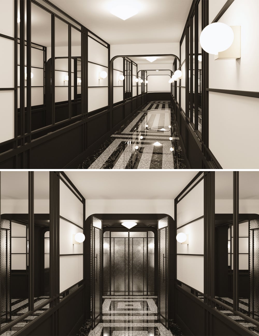 Art Deco Corridors by: FWDesign, 3D Models by Daz 3D