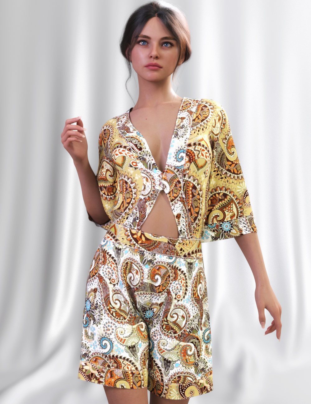 JMR dForce Erika Jumpsuit for Genesis 9 and 8 Female by: JaMaRe, 3D Models by Daz 3D