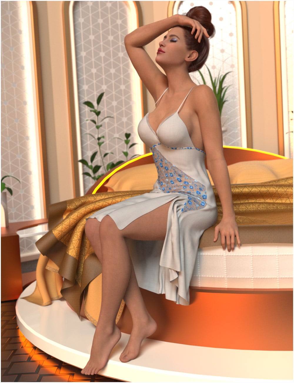 dForce Addison Night Outfit for Genesis 9 by: PandyGirl, 3D Models by Daz 3D