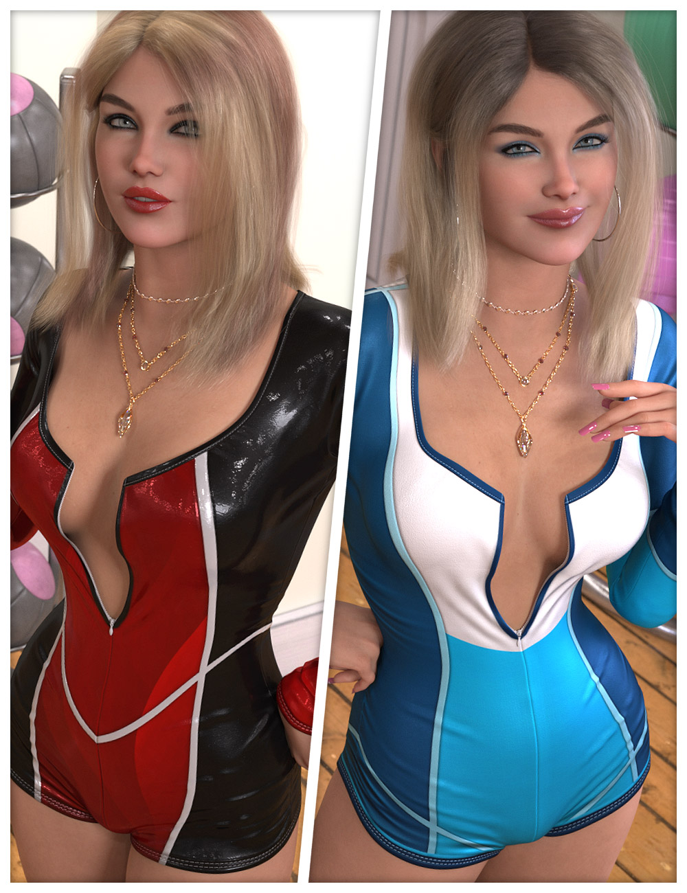 Workout Textures for dForce SU Sexy Yoga Clothes by: ShanasSoulmate, 3D Models by Daz 3D