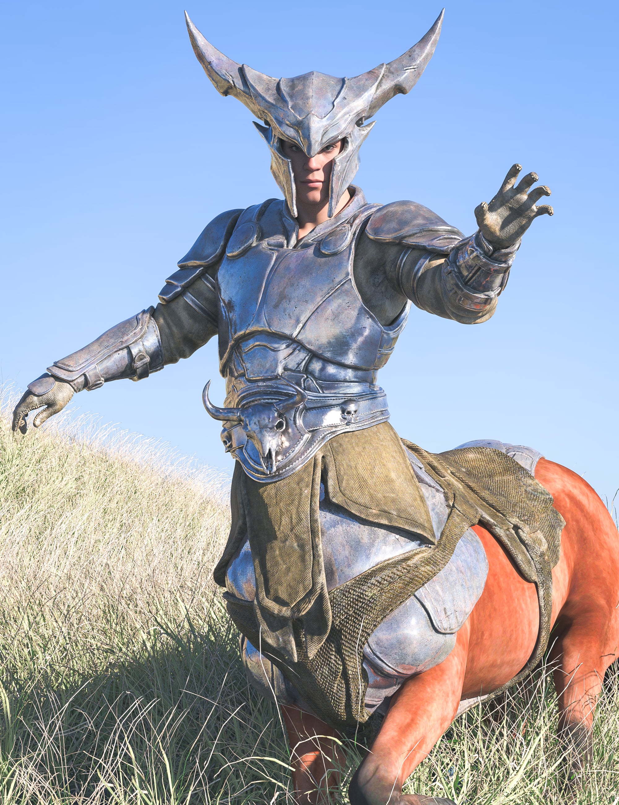 BW Centaur Leather Armor Outfit Bundle by: Beautyworks, 3D Models by Daz 3D