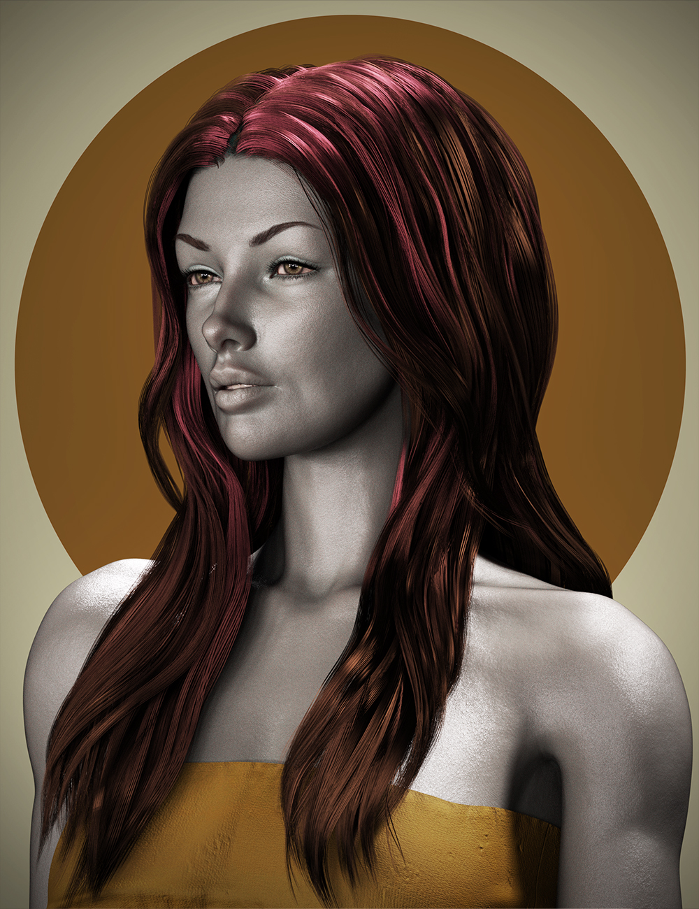 Ana Hair for Genesis 9 by: Chrryt, 3D Models by Daz 3D