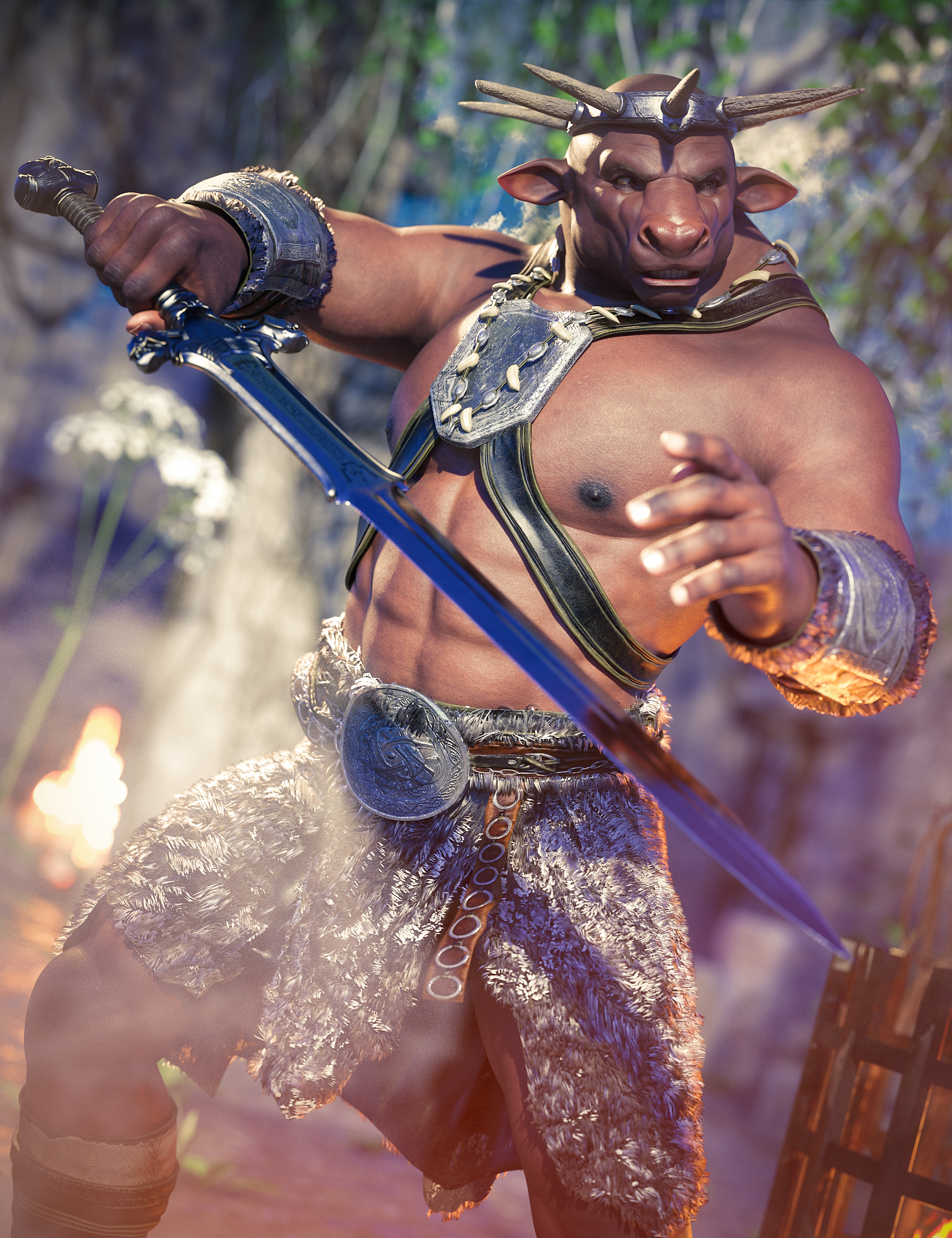 Axel 9 HD Minotaur Add-On by: Josh Darling, 3D Models by Daz 3D