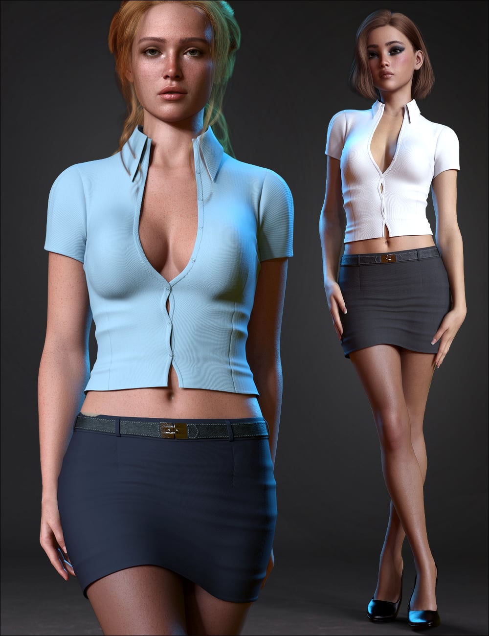 Office Chic Outfit Set for Genesis 9 by: Mytilus, 3D Models by Daz 3D