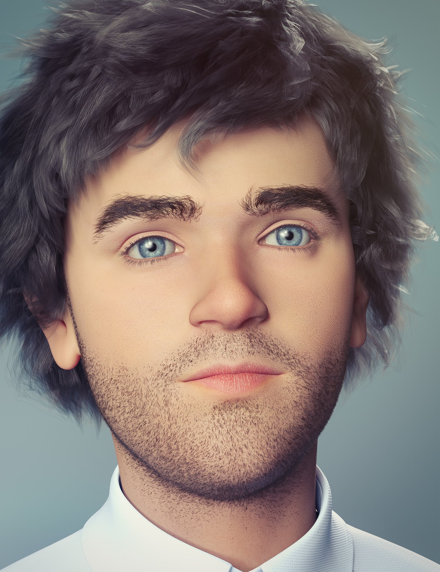 JP Fletcher HD with dForce Body Hair for Genesis 9 by: Jepe, 3D Models by Daz 3D