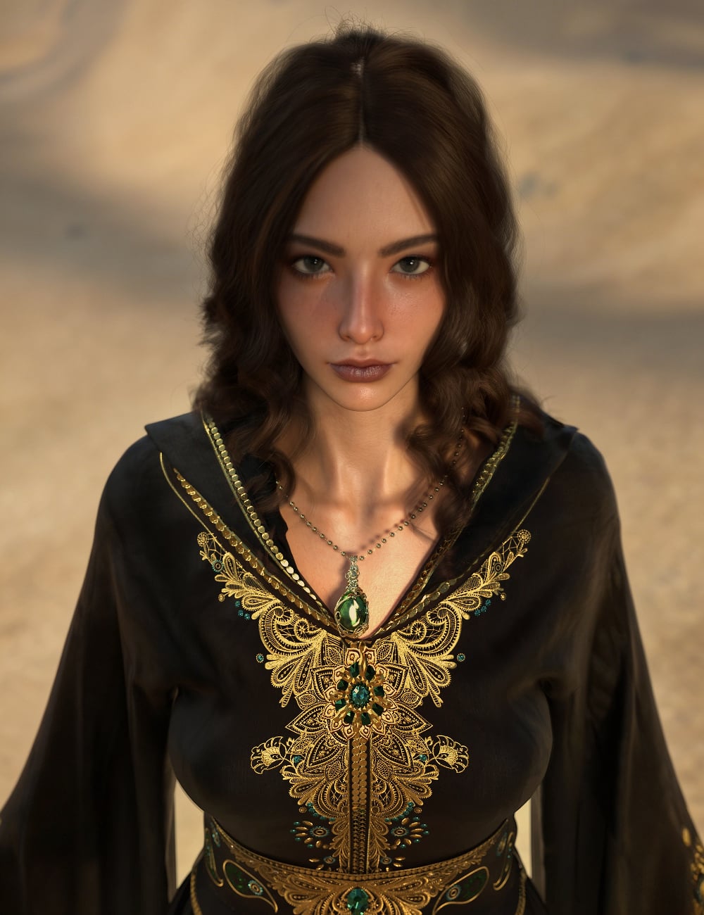 Lala Nour HD for Genesis 9 Feminine by: Lala-Rabbit, 3D Models by Daz 3D